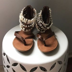 Seashell Ankle Strapped Sandals